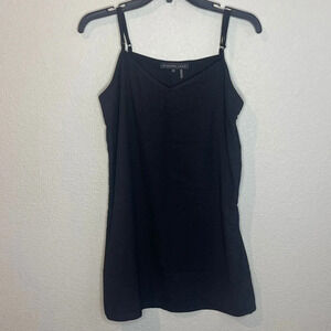 Endless Rose Women's Mini Slip Dress Size Medium Black Spaghetti Strap V-neck